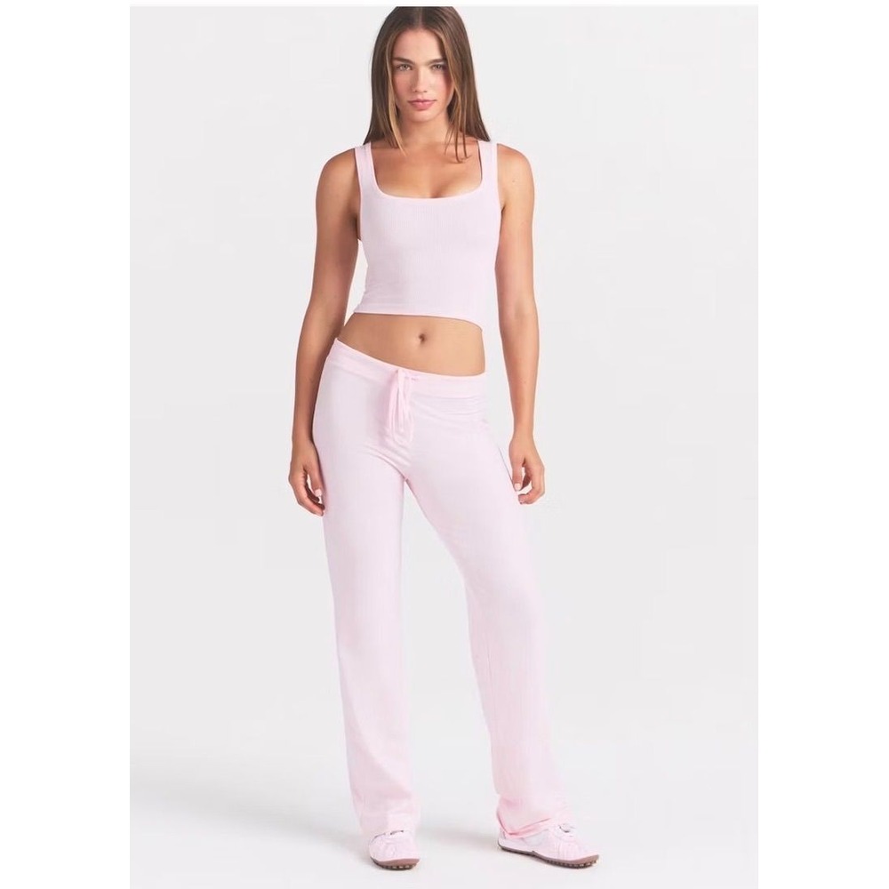 NWT SKIMS Cotton Jersey Straight Leg Pant